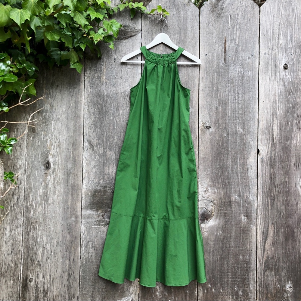 Mossimo green halter maxi dress w. pockets - Picture 1 of 8